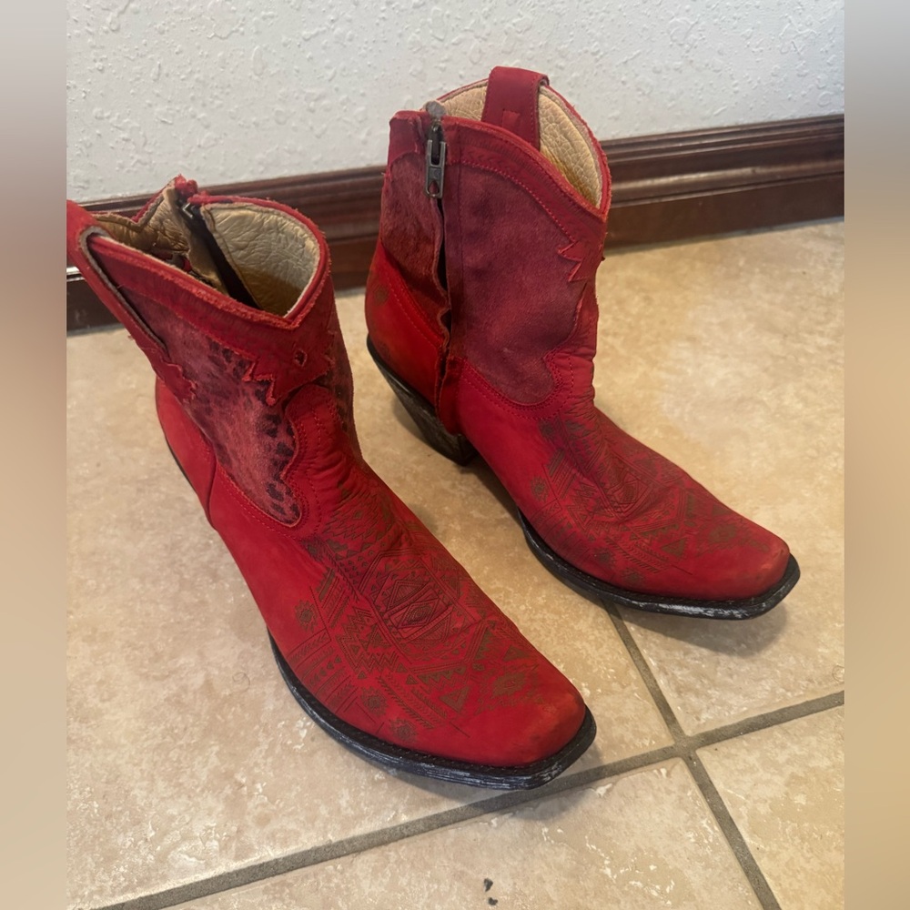 Old Gringo Red Ankle Booties